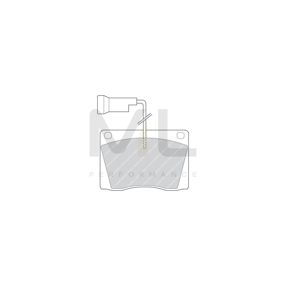 Ferodo Premier FDB814 Brake Pad Set for Rover 2000-3500 Saloon (P6) Incl. Wear Warning Contact