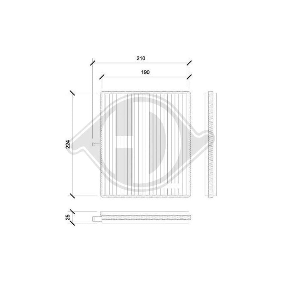 DIEDERICHS DCI0841 Pollen Filter For Chevrolet Nubira Saloon
