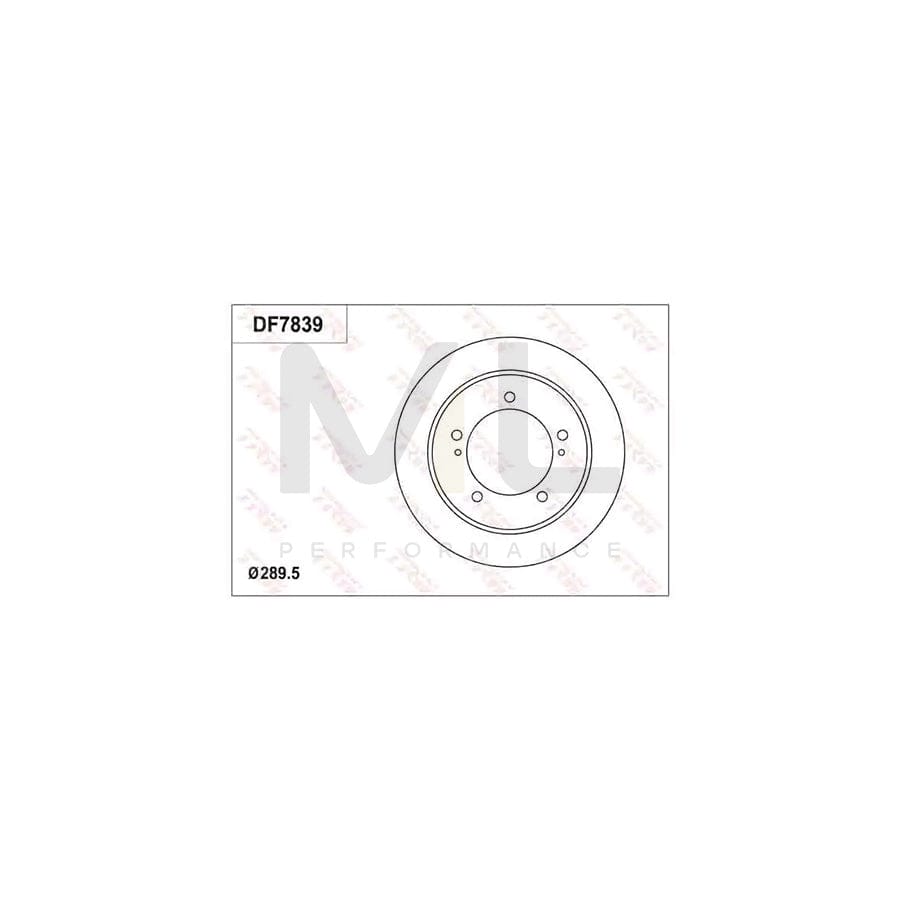 TRW DF7839 Brake Disc for SUZUKI JIMNY Solid, Painted  - 1 piece