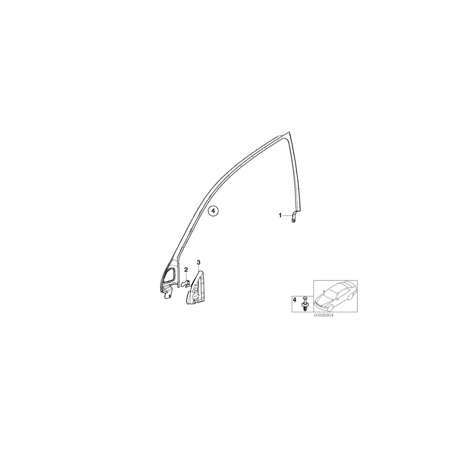Genuine BMW 51338252455 E46 Cover, Window Frame With Speaker, Left (Inc. 320td, 325ti & 318td)