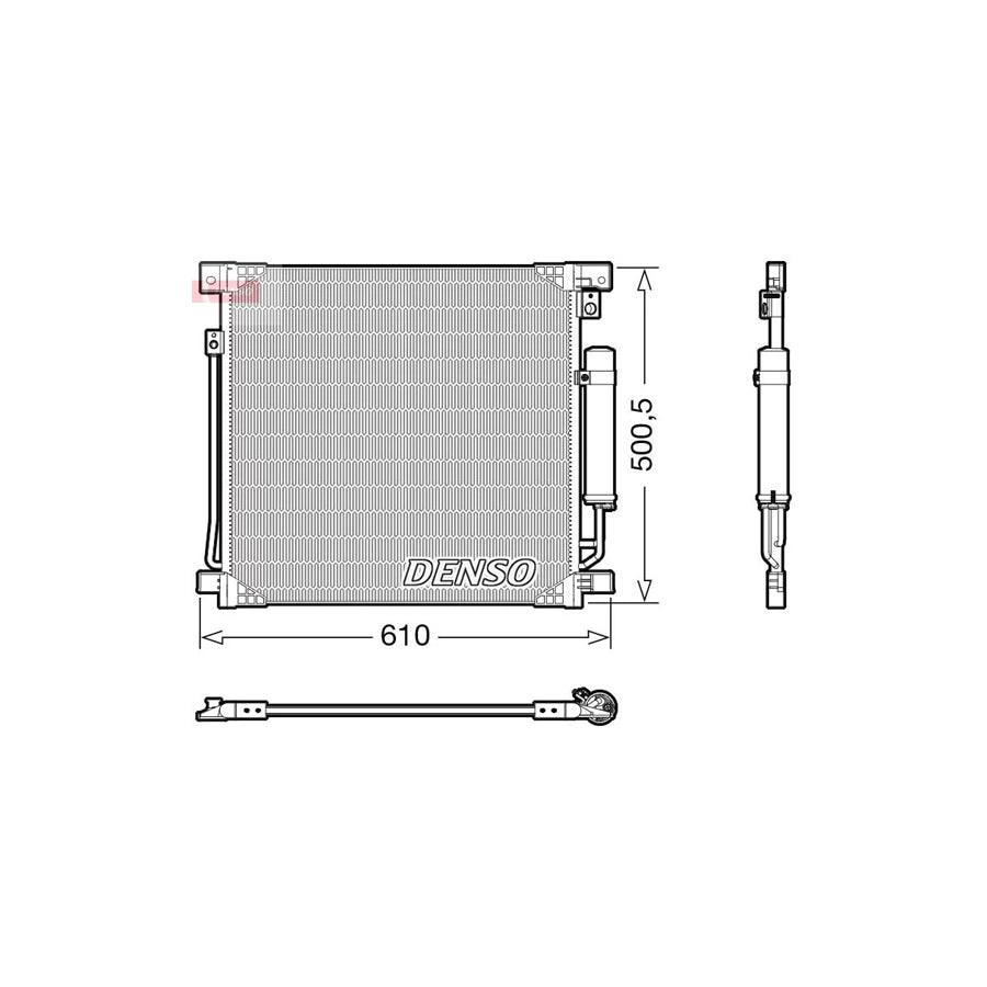 DENSO DCN45013 Air Conditioning Condenser for Mitsubishi L200 / Triton V Pickup (Kj, Kk, Kl)