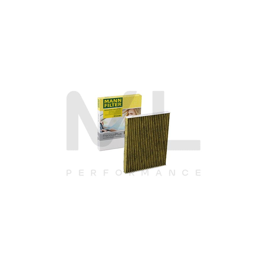 MANN-FILTER FP 24 004 Pollen filter Activated Carbon Filter, Activated Carbon Filter with polyphenol, Particulate filter (PM 2.5), with antibacterial action, with fungicidal effect