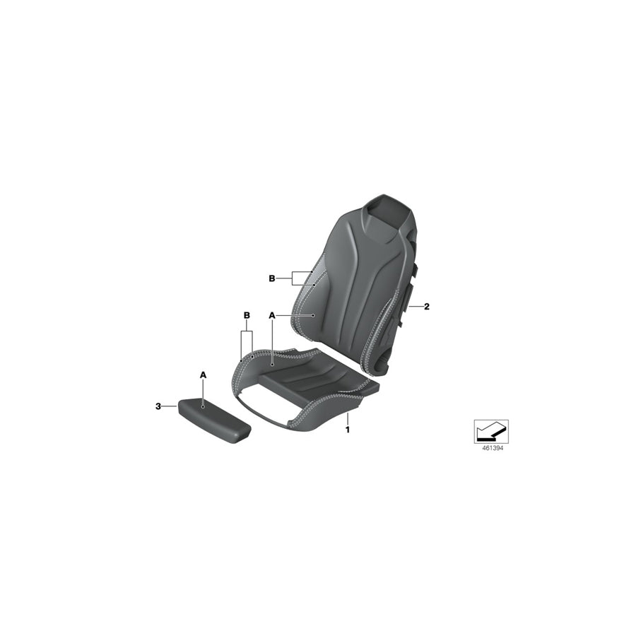 Genuine BMW 52107986457 F83 F33 Cover,Backrest,Sports Seat,Leather Left INDIVIDUAL (Inc. 440iX, M4 & 440i)