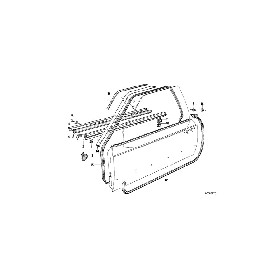 Genuine BMW 51211936981 E24 Guide (Inc. 630CS, 630CSi & M6)