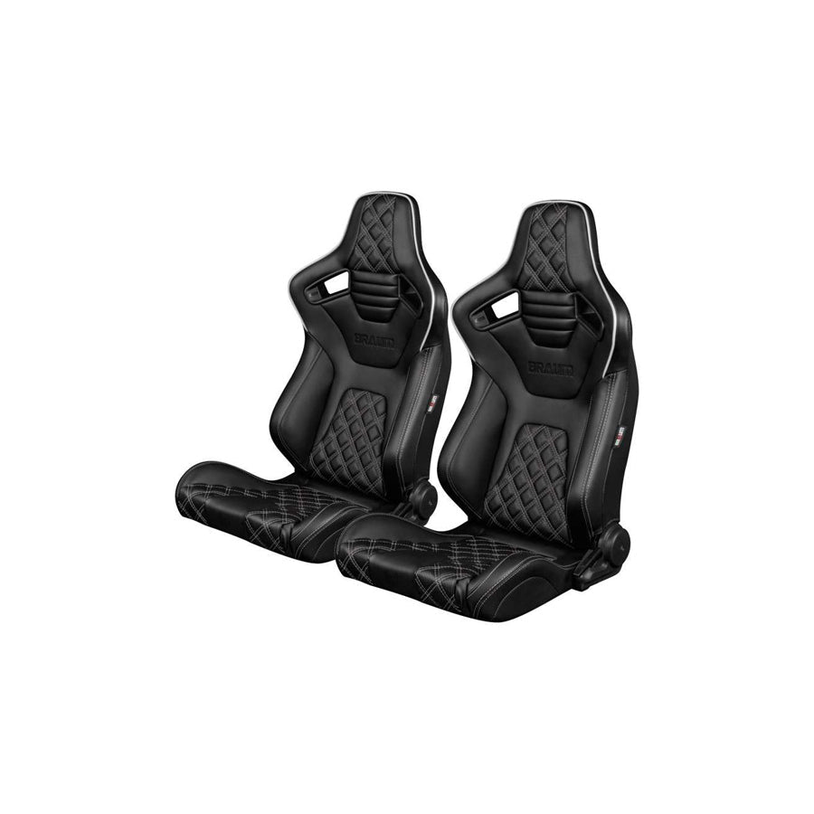 BRAUM Elite-X Series Racing Seats ( Diamond Ed. - White Piping ) – Pair