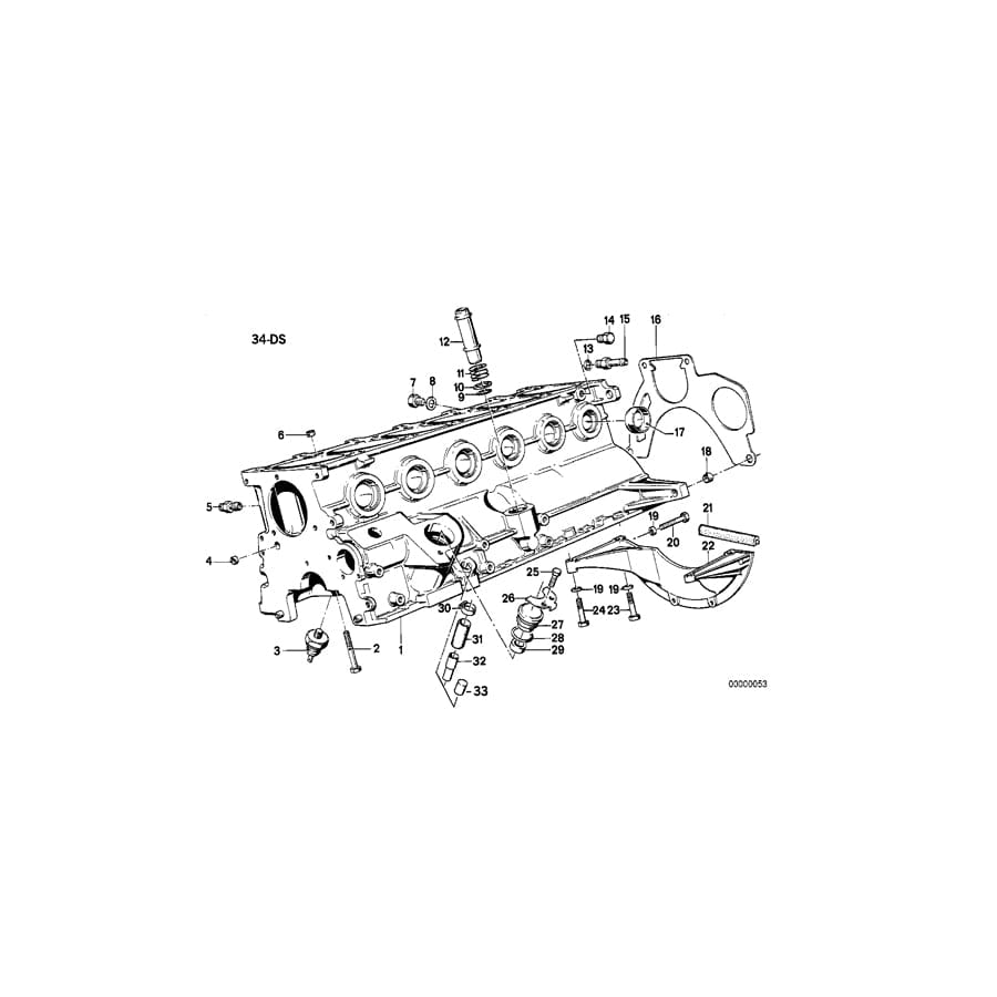 Genuine BMW 11111718896 E30 Engine Block With Piston (Inc. 325ix)