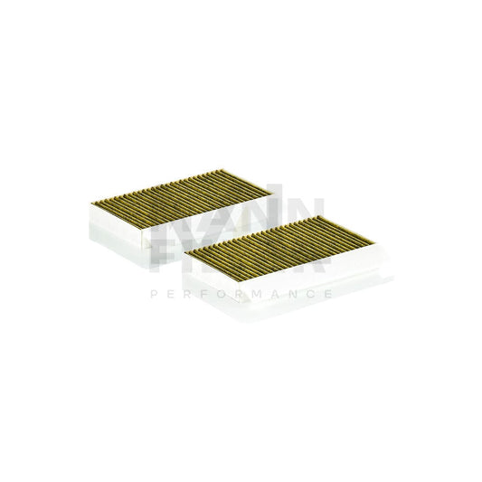 MANN-FILTER FP 27 021-2 Pollen filter suitable for MERCEDES-BENZ S-Class Activated Carbon Filter, Activated Carbon Filter with polyphenol, Particulate filter (PM 2.5), with antibacterial action, with fungicidal effect