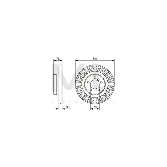 BOSCH 0 986 479 489 Brake Disc for LAND ROVER Range Rover III (L322) Vented, Coated | ML Performance Car Parts