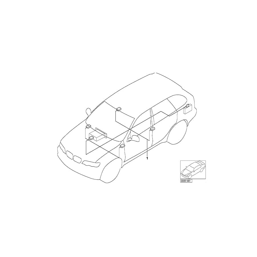 Genuine BMW 61112209395 E71 E72 Audio Wiring Harness, Duplicate (Inc. X6 40iX, X6 50iX & Hybrid X6)