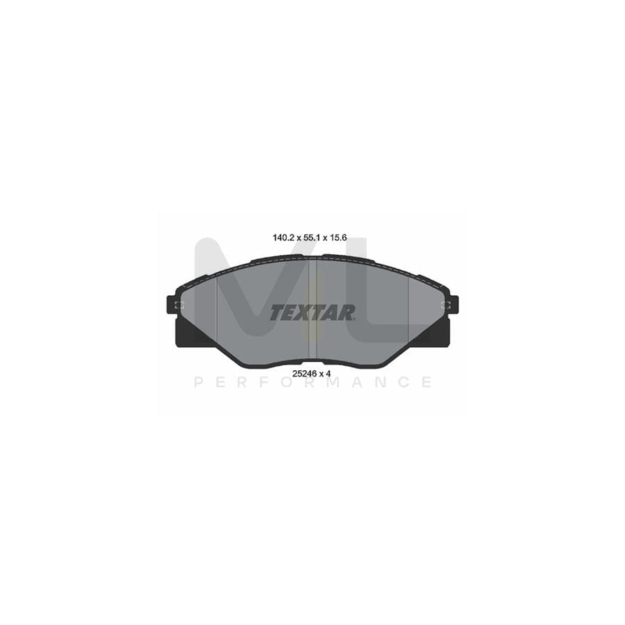 TEXTAR 2524601 Brake pad set not prepared for wear indicator