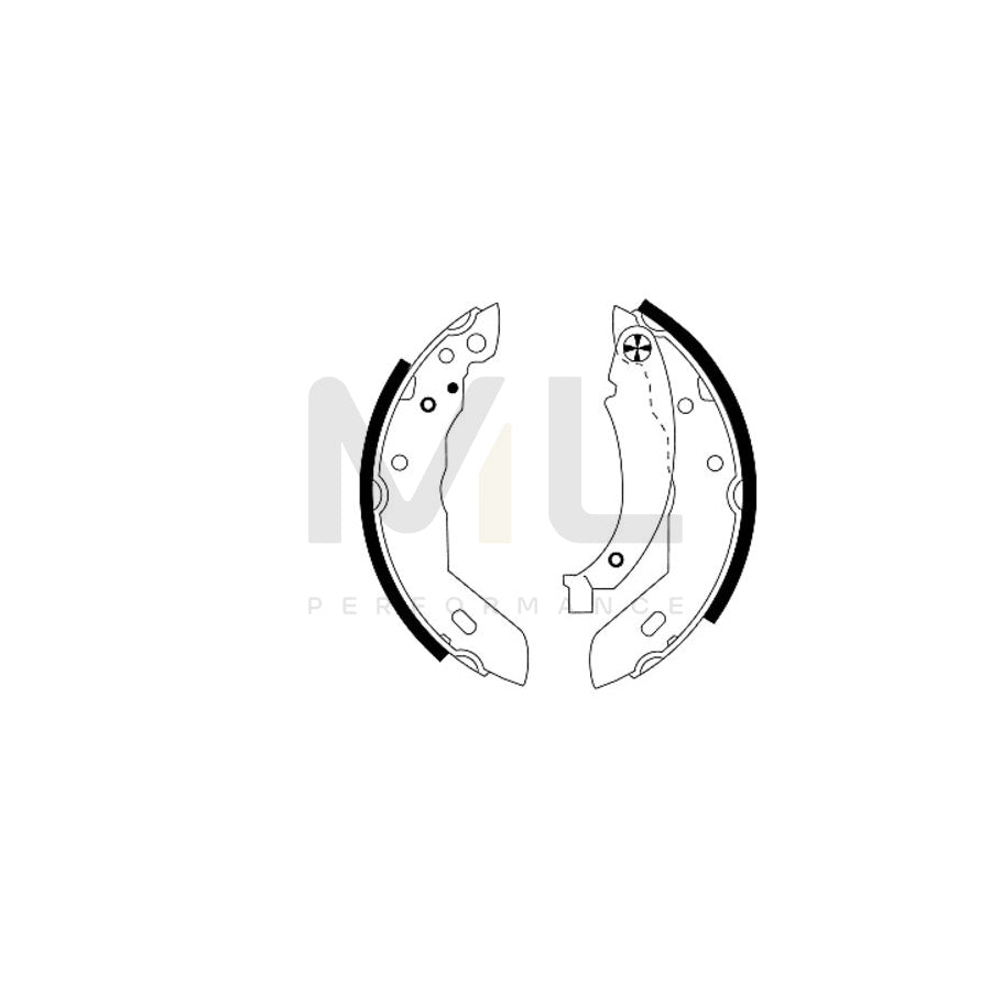 TEXTAR 91031200 Brake Shoe Set with handbrake lever