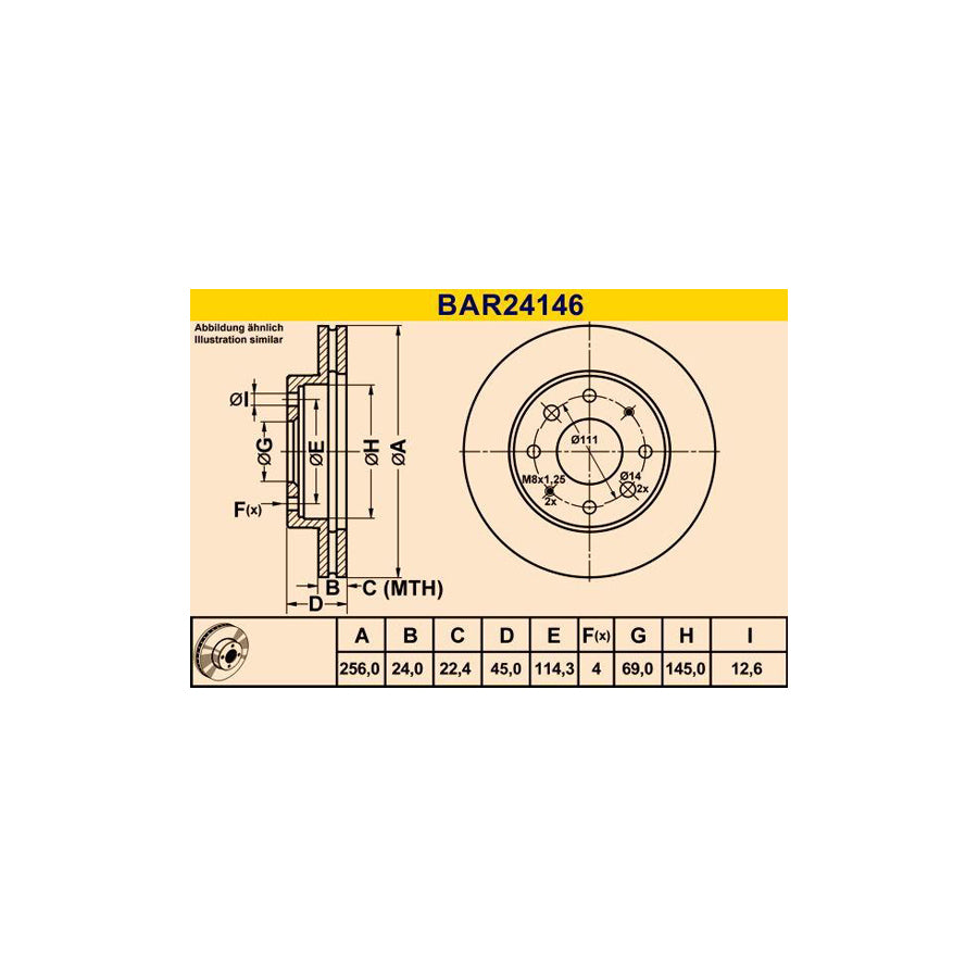 Barum Bar24146 Brake Disc