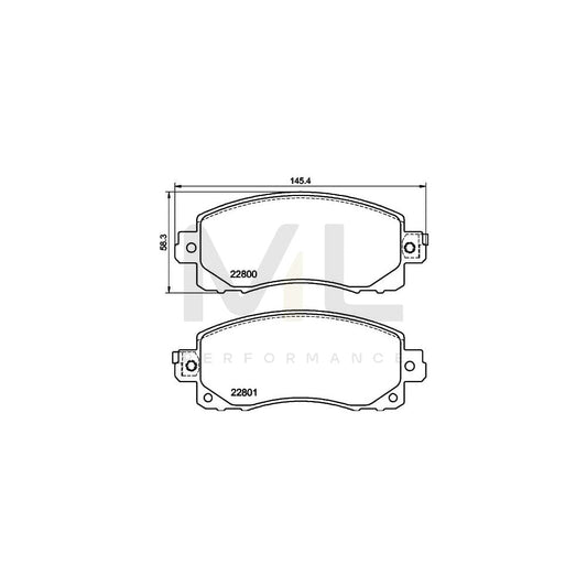Hella 8DB 355 039-161 Brake Pad Set With Acoustic Wear Warning | ML Performance Car Parts