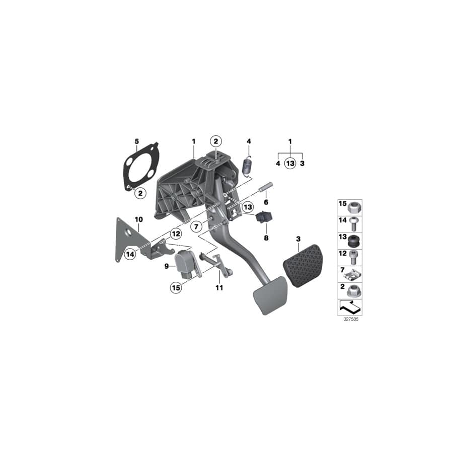 Genuine BMW 35006855307 F02 F01 F10 Coupling Element (Inc. Hybrid 7L, Hybrid 5 & Hybrid 7)