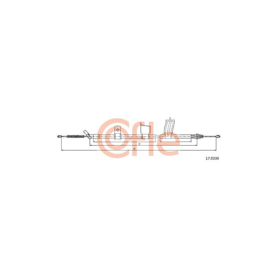 Cofle 92.17.0330 Hand Brake Cable for Nissan X-Trail (T31)