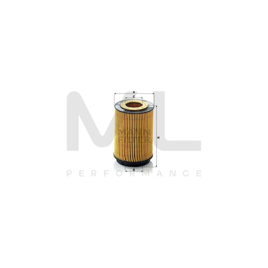 MANN-FILTER HU 713 x Oil Filter with seal, Filter Insert
