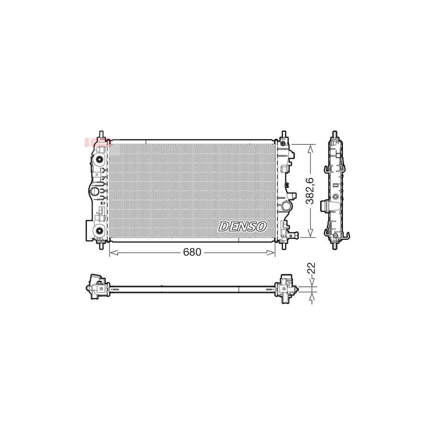 DENSO DRM15008 Engine Radiator