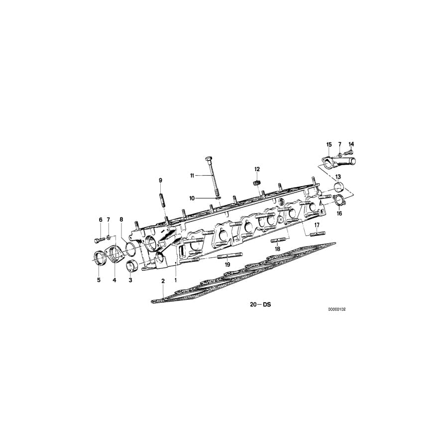 Genuine BMW 11121272649 E30 E28 Cylinder Head (Inc. 525e, 325e & 528e)