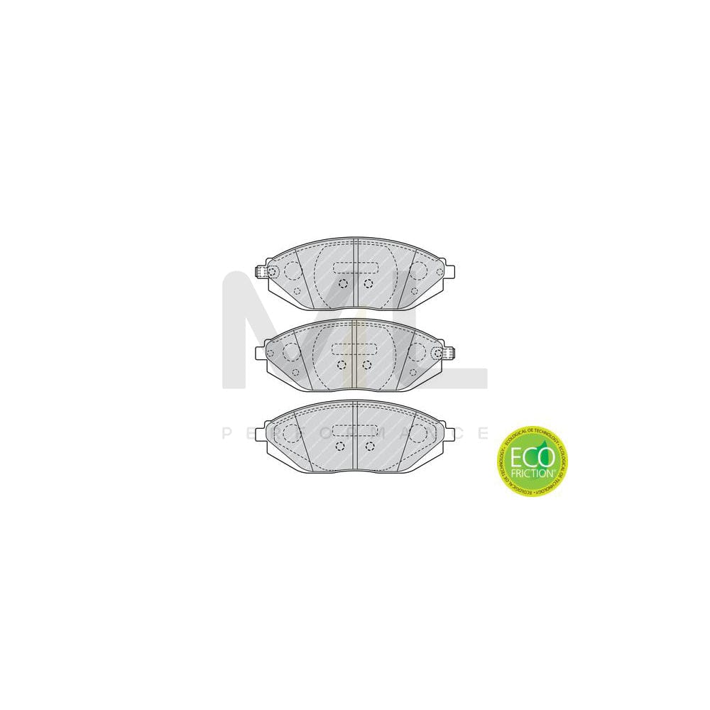 Ferodo FDB4669 Brake Pad Set for Chevrolet Spark (M300) Premier Eco Friction, With Acoustic Wear Warning, Without Accessories