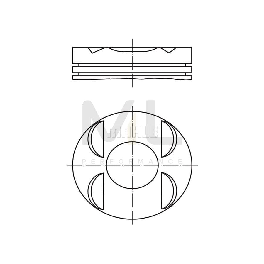 MAHLE ORIGINAL 002 94 00 Piston 89,0 mm | ML Performance Car Parts