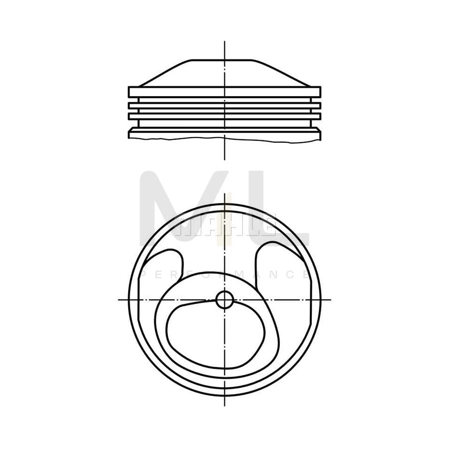 MAHLE ORIGINAL 503 58 00 Piston for PORSCHE 911 90,0 mm, without cooling duct | ML Performance Car Parts