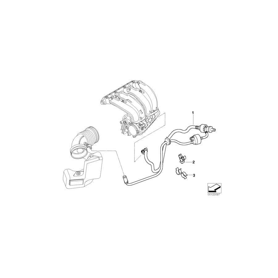 Genuine BMW 11617525471 E46 E71 E70 Hose Clamp (Inc. 316Ci, 316i & M550dX)