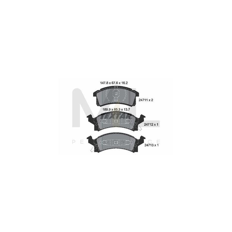 TEXTAR 2471101 Brake pad set with acoustic wear warning