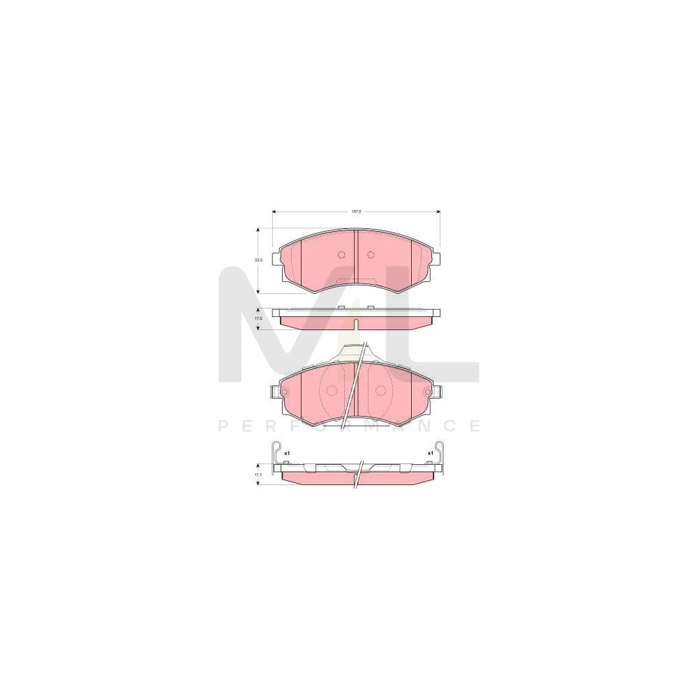 TRW Gdb3283 Brake Pad Set With Acoustic Wear Warning