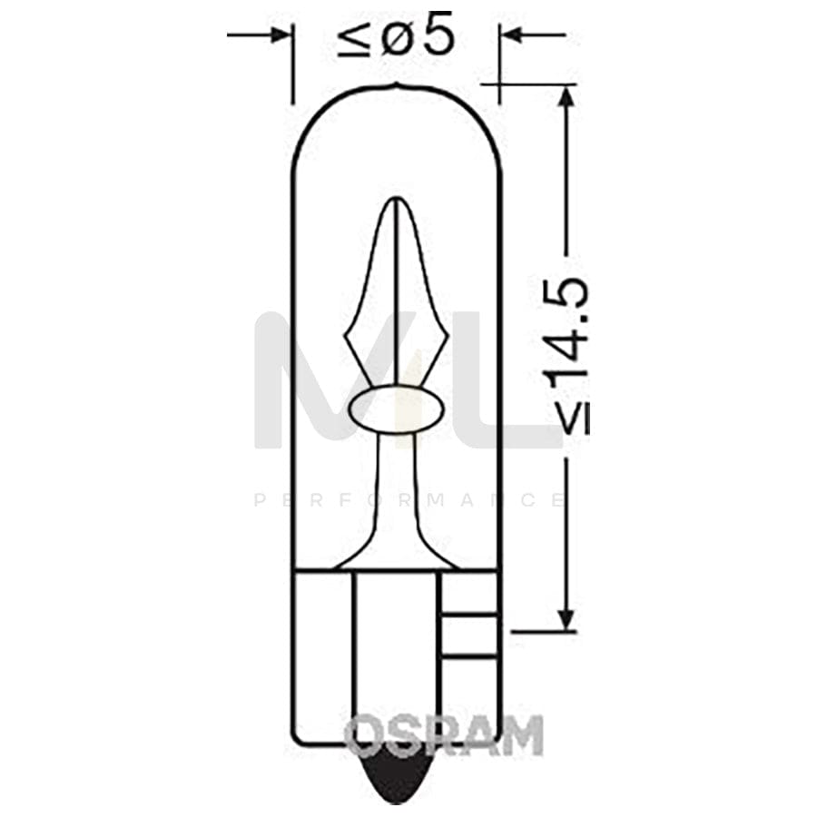 OSRAM ORIGINAL 2722-02B Dashboard bulb for VOLVO C70 12V 2W, W2W, W2x4,6d