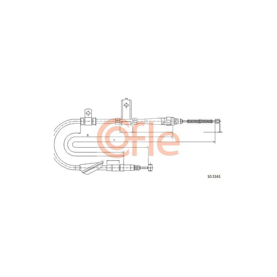 Cofle 10.5161 Hand Brake Cable for Land Rover Freelander I Off-Road (L314)