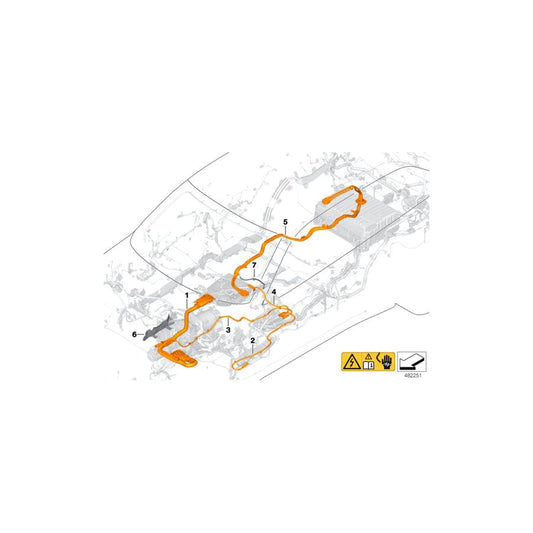 Genuine BMW 61129867138 F15 High-Voltage Wiring Harness Sle- Eme (Inc. X5 40eX)