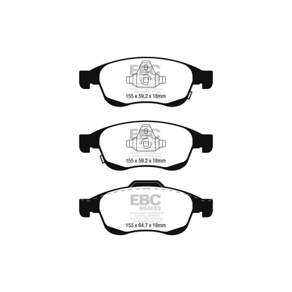 EBC DPX2247 Fiat Jeep Ultimax Front Brake Pads (Inc. 500X & Renegade) 2 | ML Performance UK Car Parts