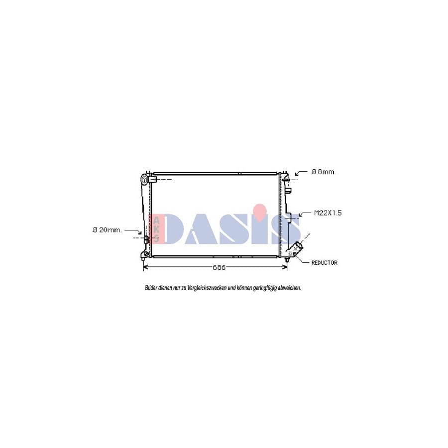 AKS Dasis 060240N Engine Radiator for Citroen Xantia