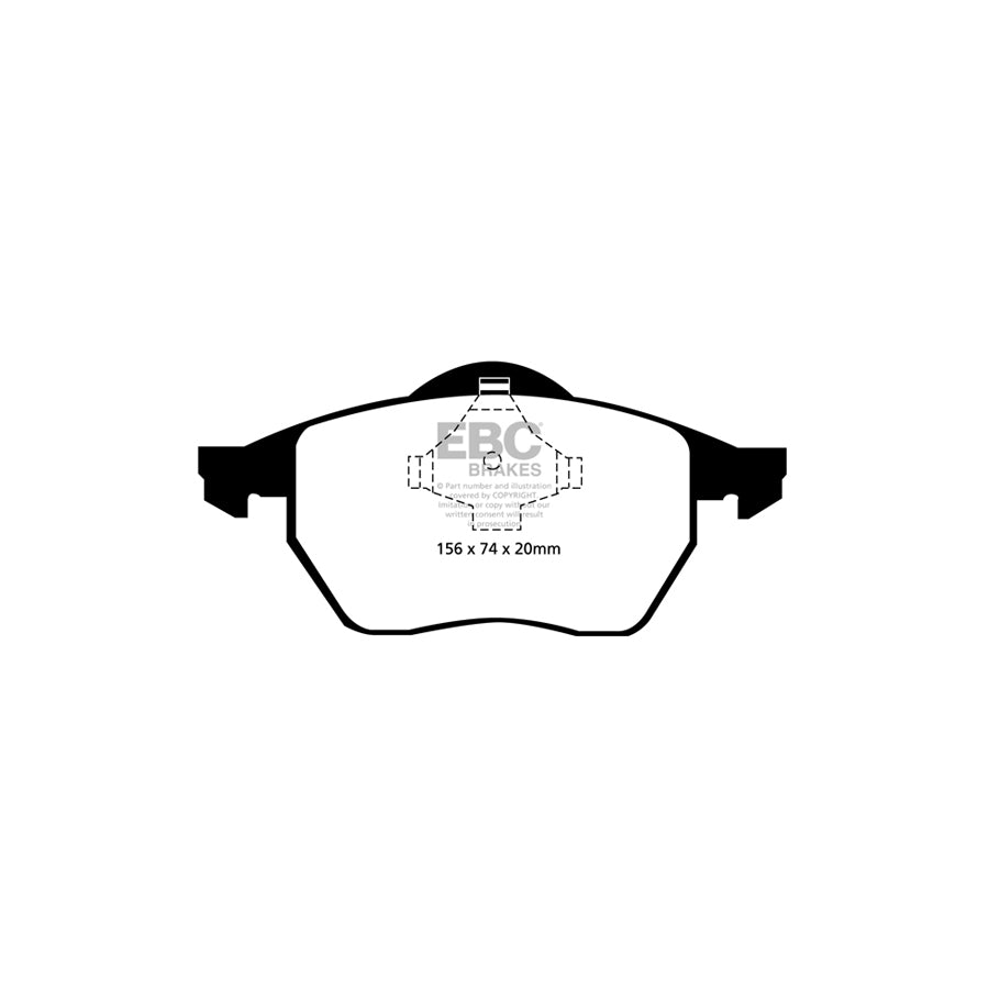 EBC DP21324 Audi Skoda VW Greenstuff Front Brake Pads - Girling/TRW Caliper (Inc. A3, Octavia & Golf) 2 | ML Performance UK Car Parts