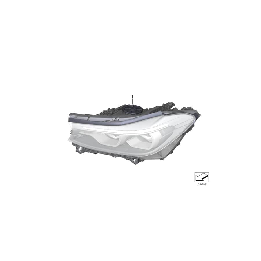 Genuine BMW 63117461882 G32 Headlight, Led, Ahl, Right (Inc. 640iX)