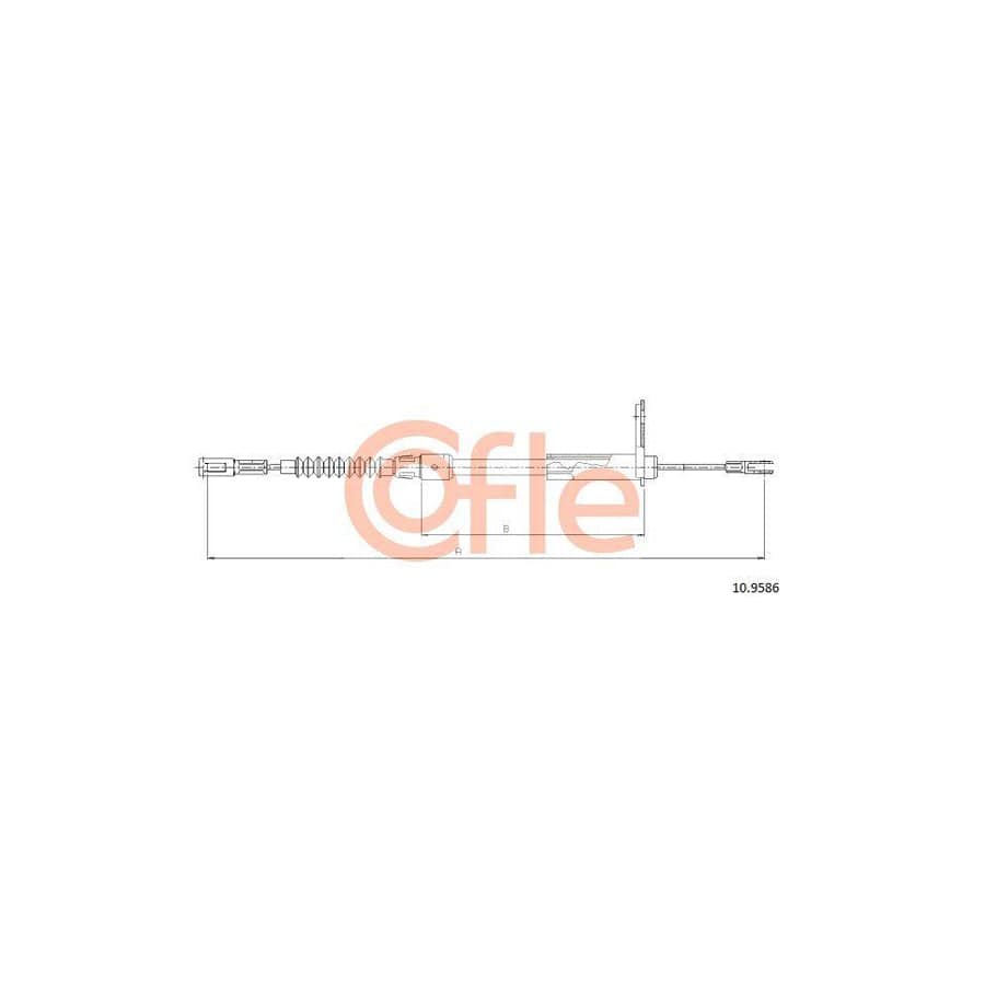 Cofle 92.10.9586 Hand Brake Cable Suitable for Mercedes-Benz S-Class