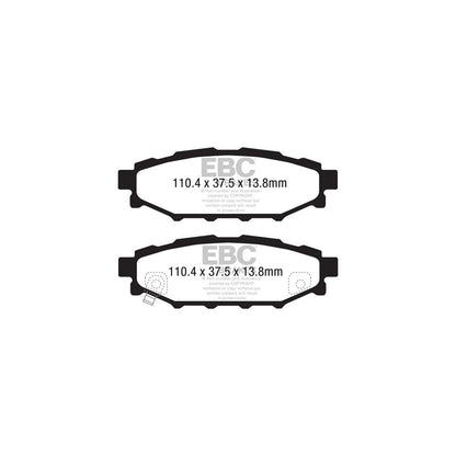 EBC PD03KR673 Subaru Yellowstuff Rear Brake Pad & Plain Disc Kit - Akebono Caliper (Inc. Legacy & Outback) 2 | ML Performance UK Car Parts