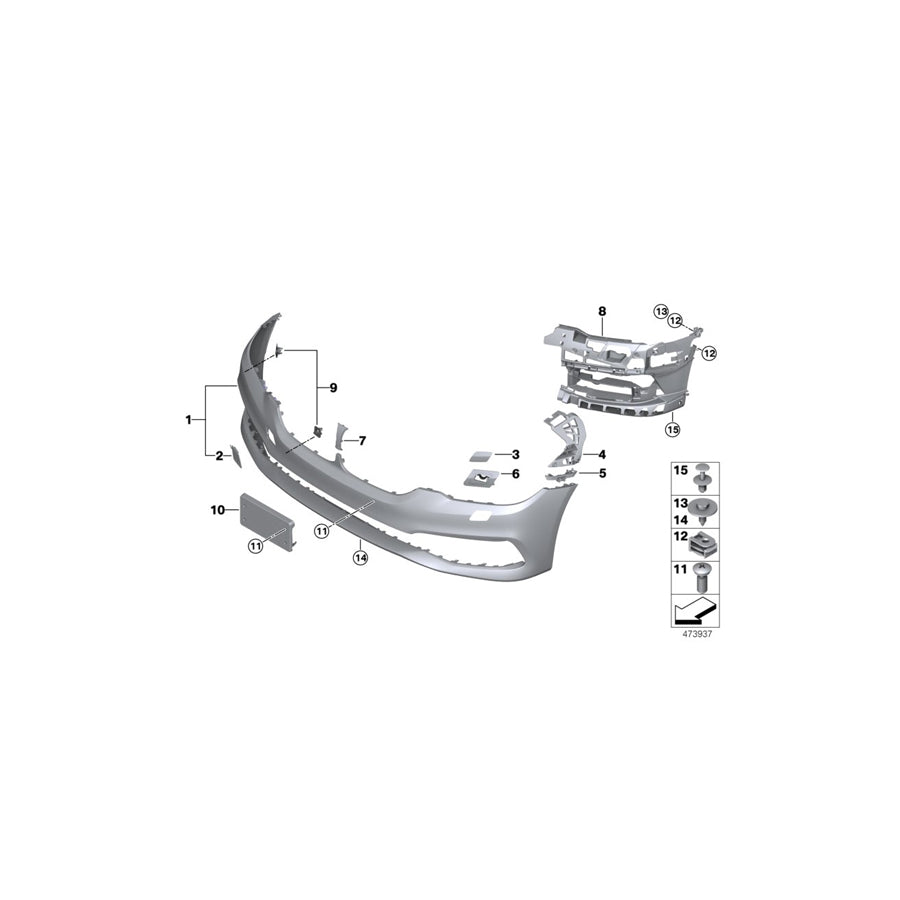 Genuine BMW 51117385347 G30 G31 Guide, Upper Left (Inc. 520i 1.6, 520i & 540dX)