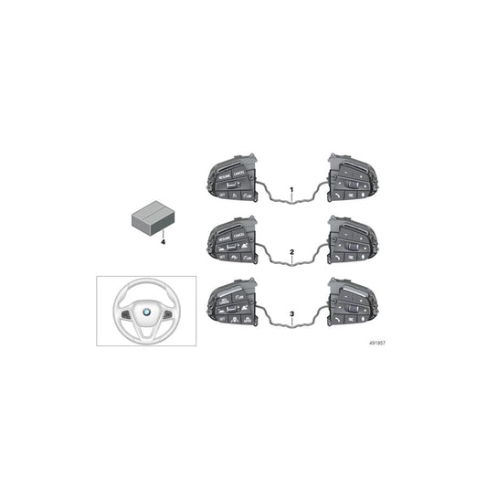 Genuine BMW 61319483006 G07 G05 G11 Switch, Multifunct. Steering Wheel (Inc. X5 30dX, 730Ld & X5 40i)