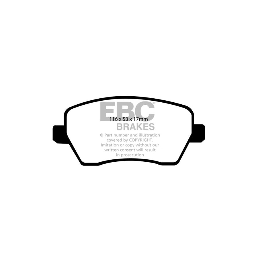 EBC DP41903R Nissan Opel Suzuki Vauxhall Yellowstuff Front Brake Pads - Akebono Caliper 2 | ML Performance UK Car Parts