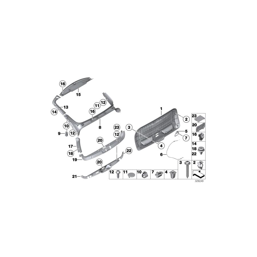 Genuine BMW 51497347360 F07 Covering Cap EVERESTGRAU (Inc. 520d, 535d & 528i)