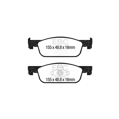 EBC PD13KF869 Dacia Lada Renault Yellowstuff Front Brake Pad & GD Disc Kit 2 | ML Performance UK Car Parts