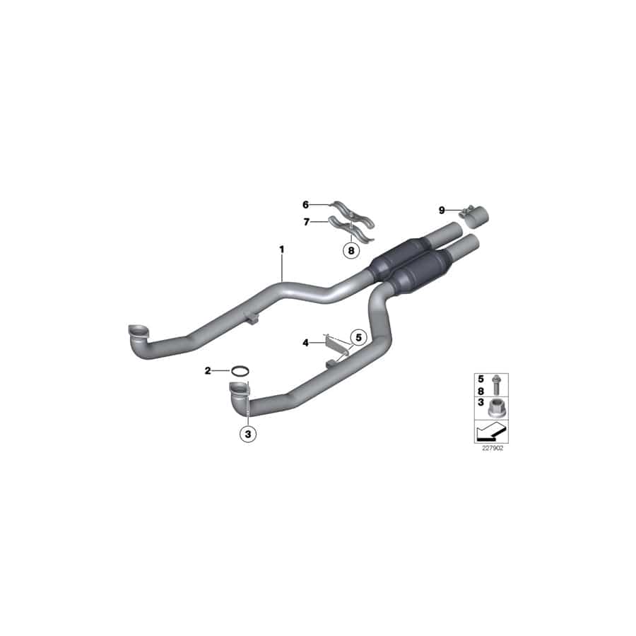 Genuine BMW 18307607871 F04 Clamp Lower (Inc. Hybrid 7 & Hybrid 7L)
