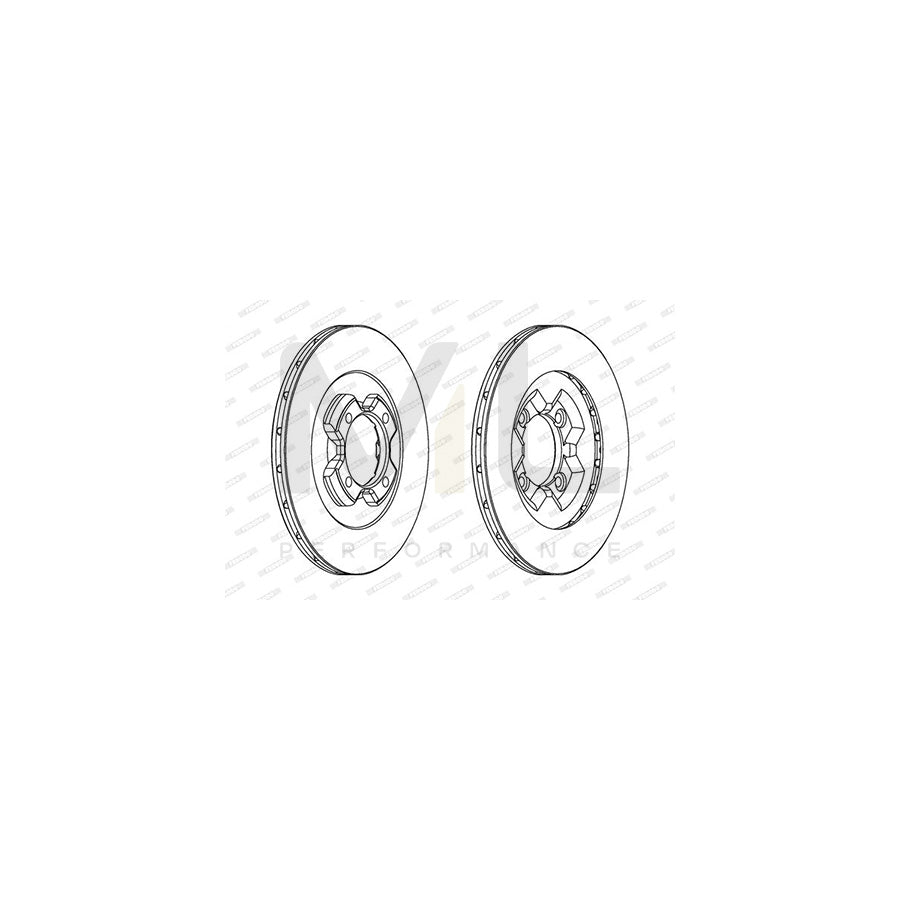 Ferodo Premier DDF430 Brake Disc for Mazda 323 Vented, Without Bolts/Screws  - Pair