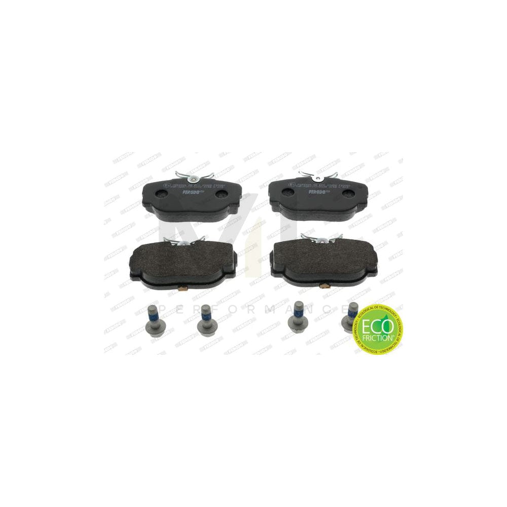 Ferodo Premier Eco Friction FDB981 Brake Pad Set Not Prepared for Wear Indicator, With Brake Caliper Screws, With Accessories