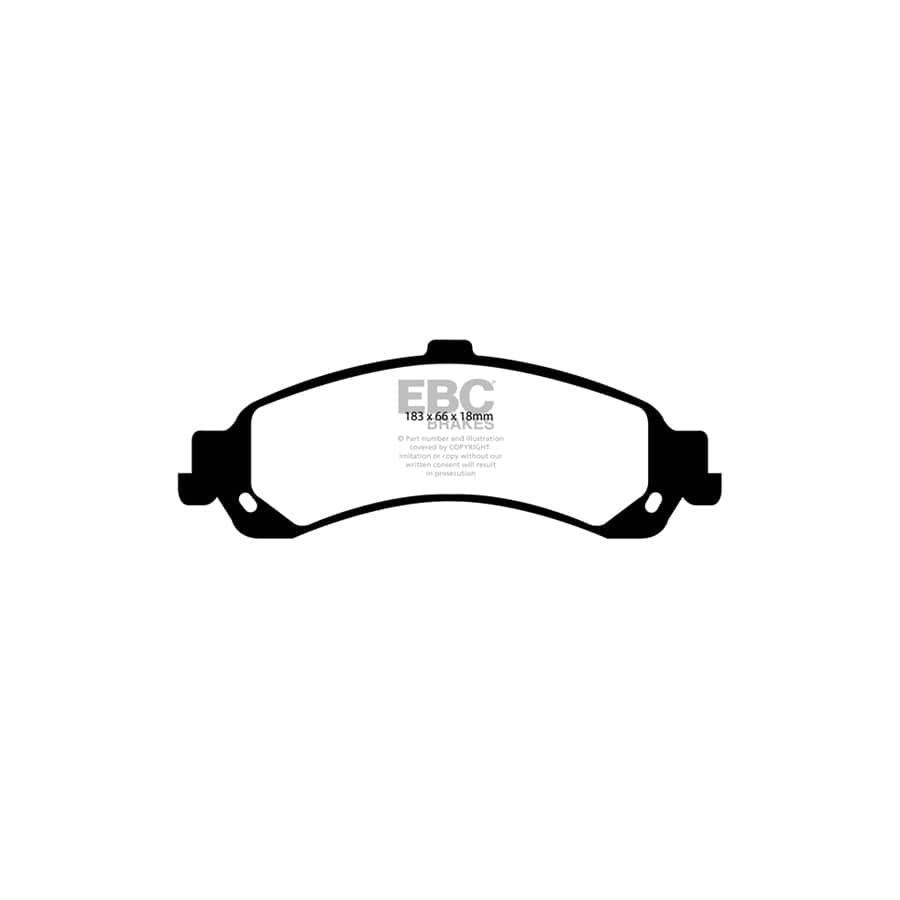 EBC PD03KR191 Cadillac Chevrolet Gmc Yellowstuff Rear Brake Pad & Plain Disc Kit 2 | ML Performance UK Car Parts