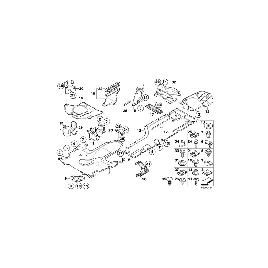 Genuine BMW 51717201523 E60 E63 E61 Left Steering Gear Cover (Inc. 528i, 650i & 525d)