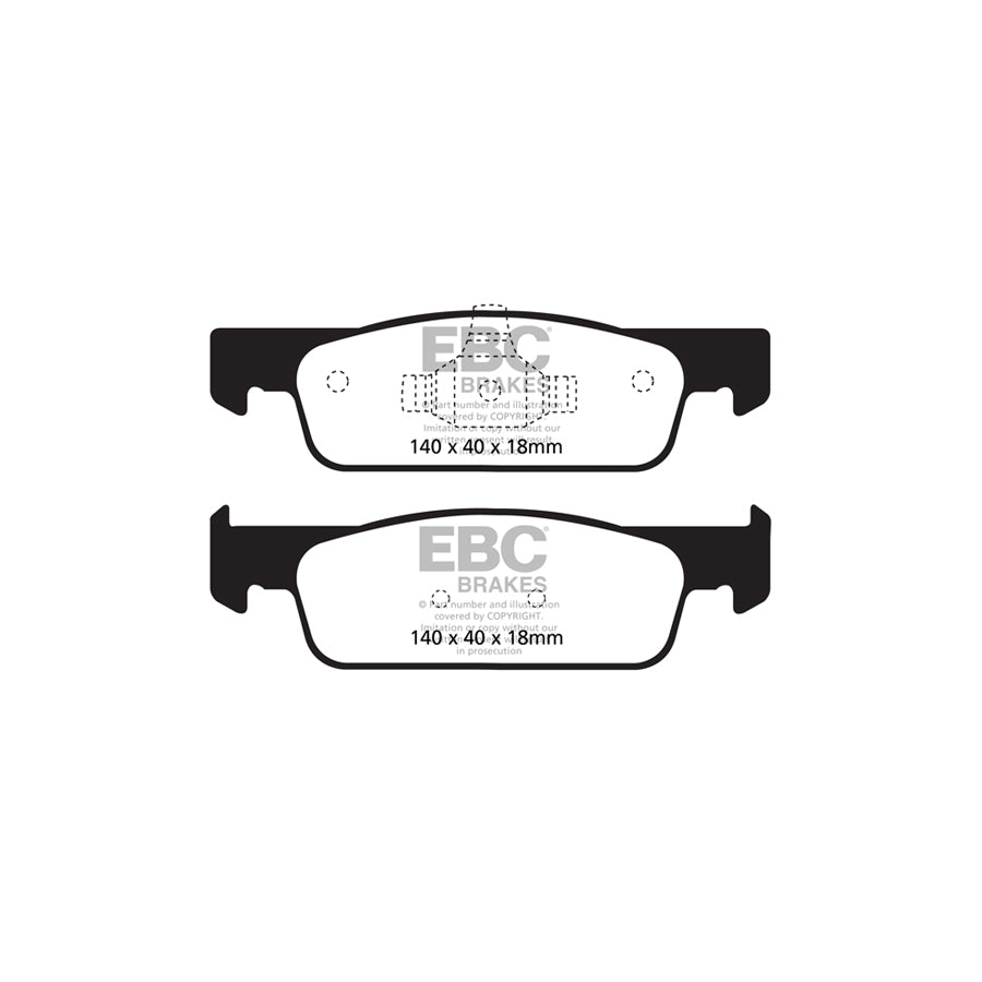 EBC PDKF1626 Dacia Renault Smart Ultimax Front Brake Pad & Plain Disc Kit 2 | ML Performance UK Car Parts