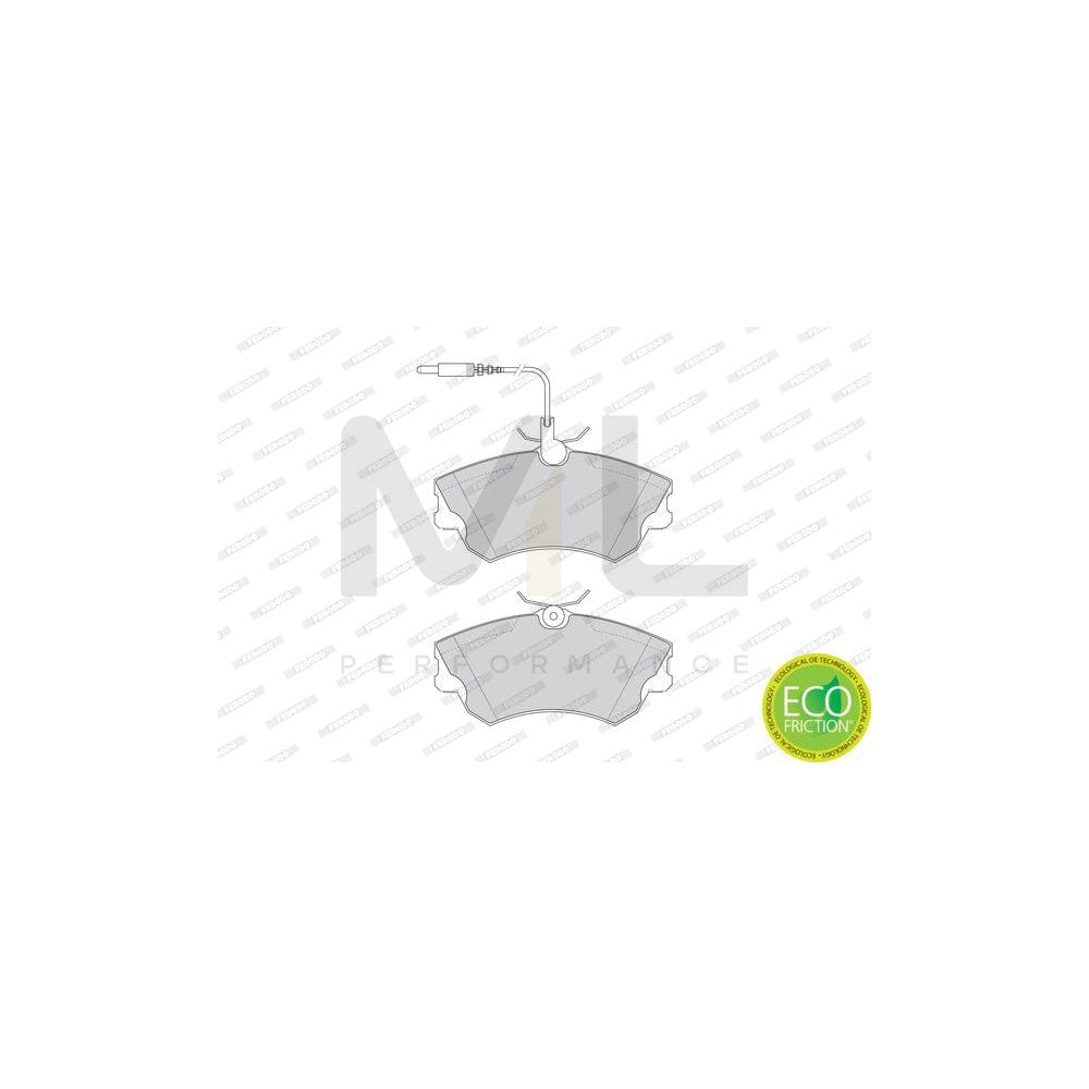 Ferodo Premier Eco Friction FDB1124 Brake Pad Set for Renault Espace III (Je) Incl. Wear Warning Contact, With Brake Caliper Screws, With Accessories