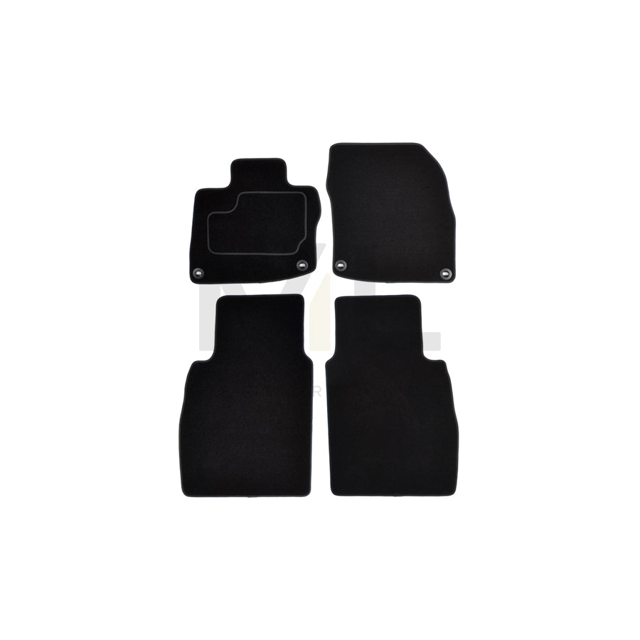 CUSTOPOL Tailored HON110S Floor mat set for HONDA CIVIC Textile, Front and Rear, Quantity: 4, Grey